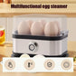 🥚 50 % RABAT I BEGRÆNSET PERIODE! 🍳 Multifunktionel æggekoger med gennemsigtigt låg – kog, pochér eller lav omelet✨