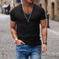 Slim fit V-hals T-shirt til mænd