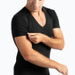 Slim fit V-hals T-shirt til mænd