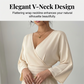✨ Elegant jumpsuit med V-udskæring, plissering og brede ben – Chic, behagelig og perfekt til enhver lejlighed 💃💖