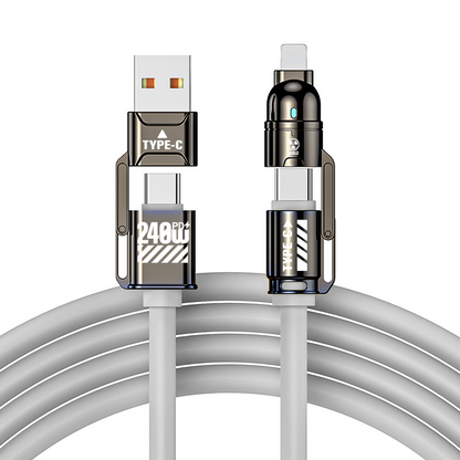 🔌 4-i-1-hurtigopladerkabel