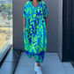💜Begrænset tilbud: 50 % rabat 👗Elegant, afslappet damekjole med print og V-udskæring