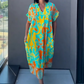 💜Begrænset tilbud: 50 % rabat 👗Elegant, afslappet damekjole med print og V-udskæring