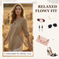 🔥 Hot tilbud 🔥Casual ensfarvet top med knapper og slids i siden