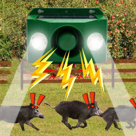 🚫 Solcelledrevne advarselslys, der skræmmer dyr væk, med høj lydstyrke🐗⚡