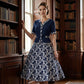 Elegant A-formet kjole med blomsterprint