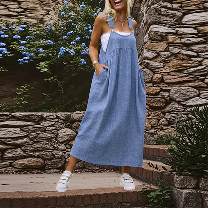 👗 50 % RABAT NU! 🌸Løs, afslappet overalls til kvinder – afslappet pasform, sidelommer og åndbart stof ✨