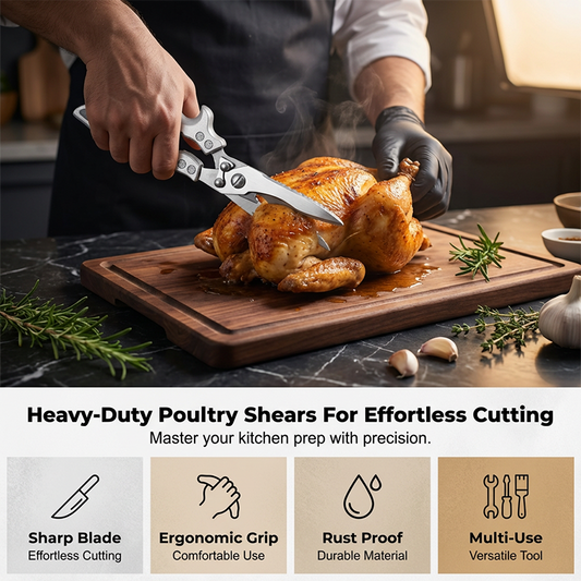 ✂️🍗 Kraftig multifunktionel køkkensaks – klipper som en drøm! 🔪💪