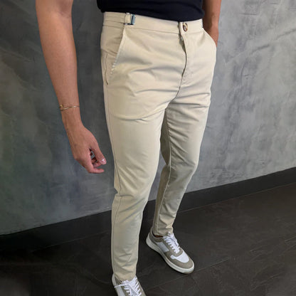 Herrebukser i stretch med slim fit