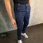 Herrebukser i stretch med slim fit