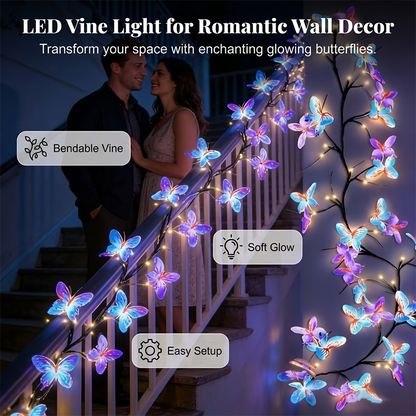 🥳2026 TOPTILBUD🥳💞Over 50.000 solgt!🌿Romantiske LED-lys i form af en sommerfuglranke