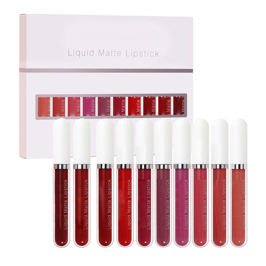 💝10 stk. mat, vandfast og langtidsholdbar lipgloss