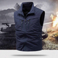 🧥 50 % RABAT NU! 🎒 Outdoor-vest til mænd med mange lommer – slidstærkt polyester, ærmeløst design og opretstående krave 🌲