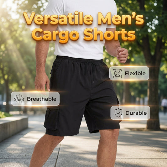 Casual cargoshorts til mænd med elastisk linning