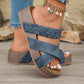 👡 50 % RABAT NU! 🔥 Dame-sandaler med krydsede remme og kilehæl – behagelige, stilfulde og perfekte til sommerdage ☀️