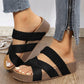👡 50 % RABAT NU! 🔥 Dame-sandaler med krydsede remme og kilehæl – behagelige, stilfulde og perfekte til sommerdage ☀️
