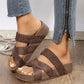 👡 50 % RABAT NU! 🔥 Dame-sandaler med krydsede remme og kilehæl – behagelige, stilfulde og perfekte til sommerdage ☀️