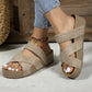 👡 50 % RABAT NU! 🔥 Dame-sandaler med krydsede remme og kilehæl – behagelige, stilfulde og perfekte til sommerdage ☀️