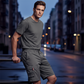 Casual cargoshorts til mænd med elastisk linning