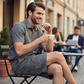 Casual cargoshorts til mænd med elastisk linning