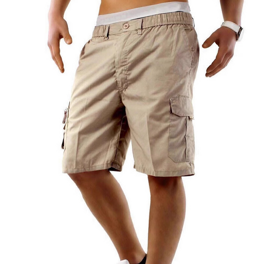 Casual cargoshorts til mænd med elastisk linning