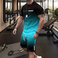 🏖️Sommertilbud: KUN 159,95 kr.!!😎T-shirt og shorts i farveovergang til mænd