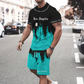 👕 60 % RABAT NU! 🔥 T-shirt og shorts-sæt til mænd med grafisk print – blødt stof, markant design og perfekt til sommerdage ☀️