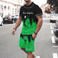 👕 60 % RABAT NU! 🔥 T-shirt og shorts-sæt til mænd med grafisk print – blødt stof, markant design og perfekt til sommerdage ☀️