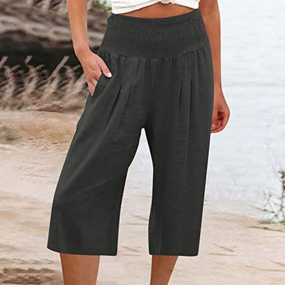 【S-3XL】🍂Lette cropped bukser med elastisk talje til kvinder