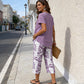 👚 50 % RABAT NU! 🔥 Sæt bestående af en afslappet tunika med rund hals og lag-på-lag-effekt samt bukser med brede ben – løst faldende design, blødt stof og perfekt til hverdagslooket 🌸