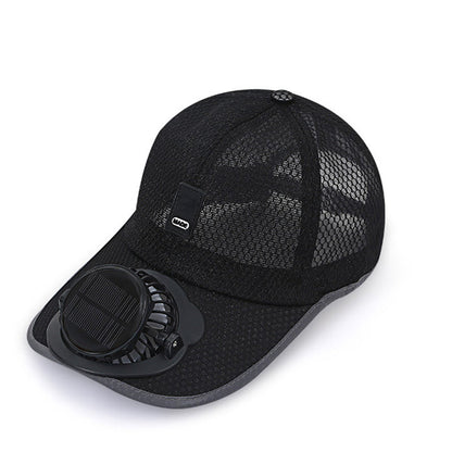 🌞🧢 Åndbar solhat i form af en baseballkasket med indbygget solcelledrevet køleventilator