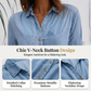 ⭐ 50 % rabat! ⭐ Blå denim-minikjole – krave, blonder på ærmerne, sidelommer. Afslappet møder elegant! 💃