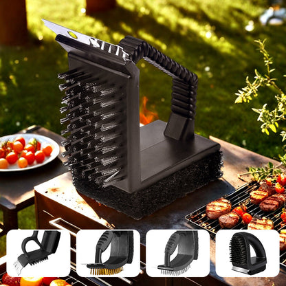 Multifunktionel rengøringsbørste til grill