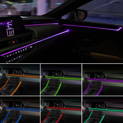 🚗 50 % RABAT NU! 🎵 Neonbånd til bilens interiør – synkroniseres med musik, styres via app og strømforsynes via USB – mindsker træthed under kørslen ✨