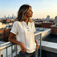 👚 50 % RABAT NU! 🌿 Casual kortærmet bluse til kvinder – åndbar, afslappet pasform og unikke sømdetaljer ✨