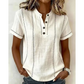 👚 50 % RABAT NU! 🌿 Casual kortærmet bluse til kvinder – åndbar, afslappet pasform og unikke sømdetaljer ✨