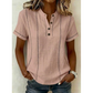 👚 50 % RABAT NU! 🌿 Casual kortærmet bluse til kvinder – åndbar, afslappet pasform og unikke sømdetaljer ✨
