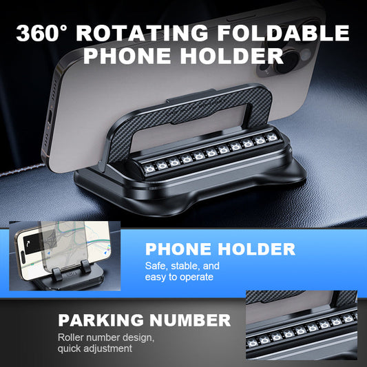 360° drejelig, sammenklappelig telefonholder