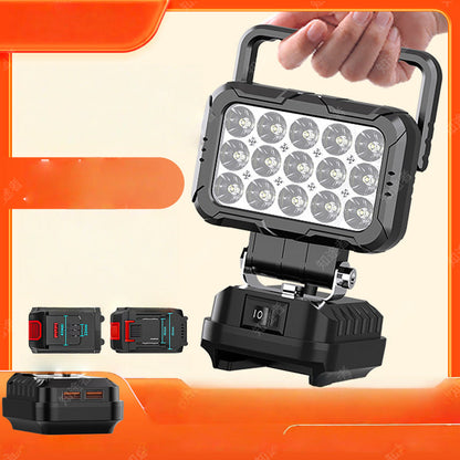 ⏳TIDSBEGRÆNSET TILBUD: 50 % RABAT!💡180° drejeligt LED-arbejdslys – med dobbelt USB-powerbank-funktion – robust og trådløst – passer til alle batterityper – til garagen, byggepladsen og camping
