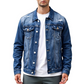 ⏳Tidsbegrænset tilbud⏰Casual herrejakke i vintage-vasket, slidt denim