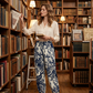 💐 Joggingbukser med høj talje i vintage-blomsterprint – stilfulde, behagelige og perfekte til hverdagsbrug ✨👖