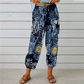 💐 Joggingbukser med høj talje i vintage-blomsterprint – stilfulde, behagelige og perfekte til hverdagsbrug ✨👖