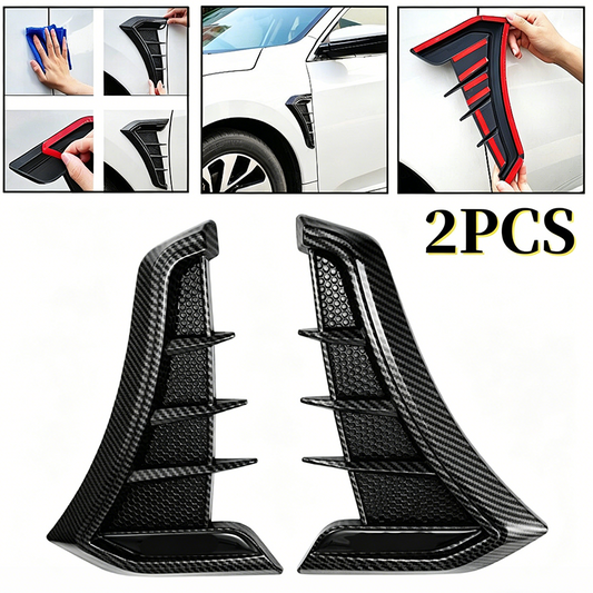 🏎️ 50 % RABAT NU!🔥 Ventilationsklistermærker til bilens skærme – Sporty design & beskyttelse mod ridser – Universelle dekorative TPU-lister ✨