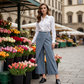 👖 Patchwork-bukser i kort længde til kvinder 🌸