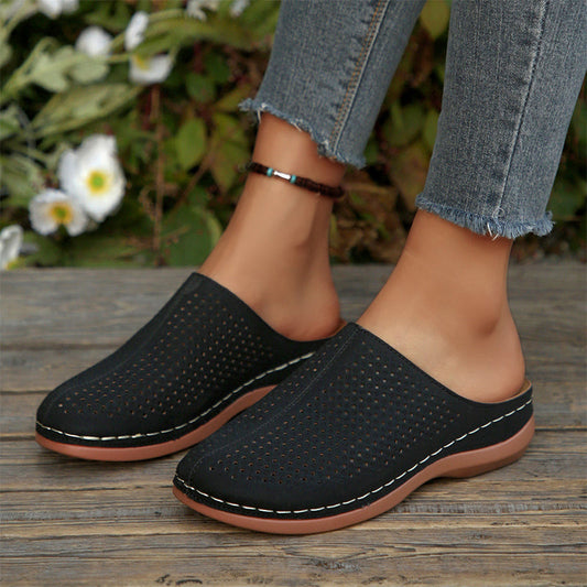 💐50 % RABAT! Perforerede platform-mules til kvinder – åndbare og ultralette 👡💨【Begrænset tilbud】