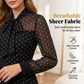 👗 50 % RABAT NU! 💕 Elegant midi-kjole med prikker og bindebånd i halsen