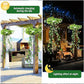 🌿50 % RABAT!🪴Solcelledrevet hængende græslampe – realistisk løv, varm hvid, IP65 ✨