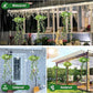 🌿50 % RABAT!🪴Solcelledrevet hængende græslampe – realistisk løv, varm hvid, IP65 ✨