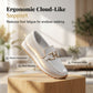 👡 Loafers i mesh til kvinder med svangstøtte – åndbare slip-on-sko med metalspænde og skridsikker sål – perfekte til gåture, arbejde og fritidstøj (4 farver, størrelser 36–43)