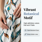🌿👚👖 52 % RABAT på sæt med bluse med bindebånd i siden og mønstrede bukser til kvinder ✨ – Blødt, åndbart materiale, justerbar talje og botanisk mønster